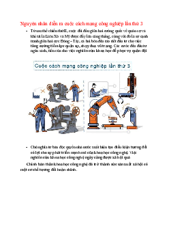 Bài tập nghiên cứu về Nguyên nhân dẫn đến cách mạng CN lần 3