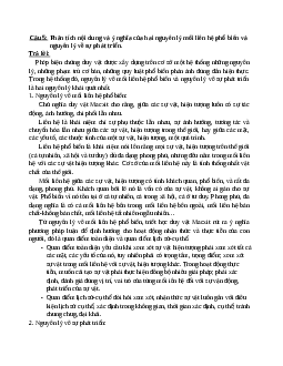 Đề cương Triết học Mác-lênin