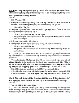 Bộ câu hỏi lý thuyết ôn tập môn Pháp luật về bảo hiểm | Học viện tài chính