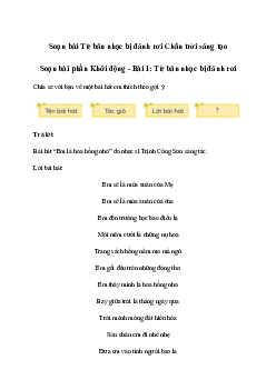 Soạn bài Từ bản nhạc bị đánh rơi trang 24 | Tiếng việt 3 Chân trời sáng tạo