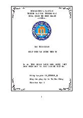 Thu Ngân Sách Nhà Nước Việt Nam Hiện Nay | Bài thảo luận tài chính tiền tệ