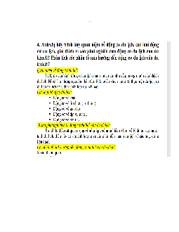 Các câu hỏi ôn tập môn tổng quan du lịch