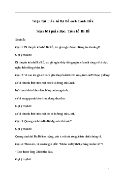 Soạn bài Trên hồ Ba Bể (trang 4) | Tiếng Việt lớp 3 Cánh diều