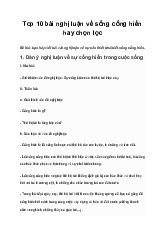 Top 10 bài nghị luận về sống cống hiến hay chọn lọc | Ngữ văn 11