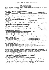 Đề khảo sát tốt nghiệp THPT 2025 Sinh học tháng 10 có đáp án
