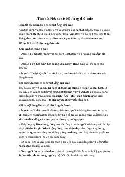 Tóm tắt Héc-to từ biệt Ăng-đrô-mác Ngữ Văn 10 sách Kết Nối Tri Thức