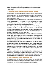 Quy tắc ghép vần tiếng Việt dành cho học sinh Tiểu Học