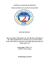 Bài tập nhóm Phân tích phương án quy hoạch bảo tồn và sử dụng các tài nguyên trên địa bàn nước ta môn Quy hoạch sử dụng và bảo tồn tài nguyên | Đại học Kinh tế Quốc Dân