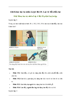 Giải Khoa học tự nhiên 6 Bài 35: Lực và biểu diễn lực - Chân Trời Sáng Tạo