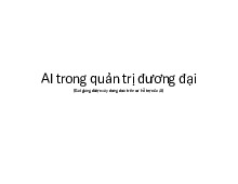 Ứng ụng AI trong kinh doanh