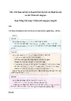 Soạn bài Viết: Viết bài văn thuật lại một sự việc - Tiếng Việt 4 Chân trời sáng tạo