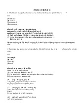 Mini test 4 - bài tập toeic có đáp án môn Tiếng Anh  | Học viện Nông nghiệp Việt Nam