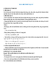 Tóm tắt lý thuyết và các dạng bài tập biểu thức đại số và đa thức một biến Toán 7