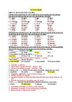 Đề thi tuyển sinh lớp 10 THPT năm học 2022-2023 môn Tiếng Anh (không chuyên) - Sở Giáo dục và Đào tạo Nam Định có đáp án và giải thích chi tiết