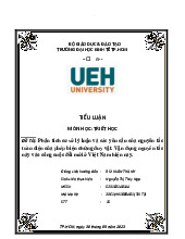 Phân tích cơ sở lý luận và các yêu cầu của nguyên tắc toàn diện của phép biện chứng duy vật. Vận dụng nguyên tắc này vào công cuộc đổi mới ở Việt Nam hiện nay / Tiểu luận Triết học