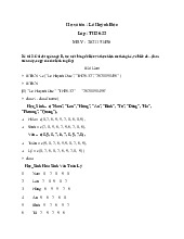 Đề tài 2: Cài đặt ngôn ngữ R, tạo một bảng dữ liệu và thực hiện cácthống kê, vẽ biểu đồ... (làm trên máy, copy các câu lệnh ra giấy) môn Công nghệ thông tin | Trường đại học kinh doanh và công nghệ Hà Nội