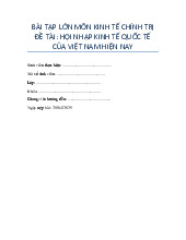 Tiểu luận môn Kinh tế chính trị Mac Lênin  - trường đại học kinh tế Quốc dân