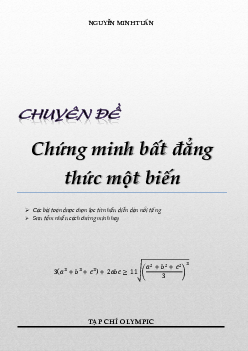 Chuyên đề chứng minh bất đẳng thức một biến – Nguyễn Minh Tuấn