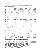 Các Dạng Bài Tập Tiếng Anh Lớp 5 Thì Hiện Tại Đơn - Tiếng Anh 5