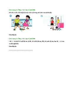 Giải SGK môn Tiếng việt 2 - Bài 6: Viết về một lần mắc lỗi (2) | Cánh Diều