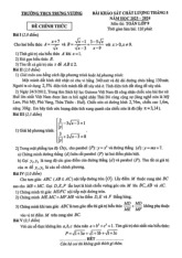Đề khảo sát Toán 9 tháng 5 năm 2024 trường THCS Trưng Vương – Hà Nội