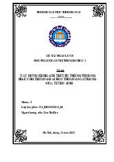 Nghiên cứu xây dựng kế hoạch truyền thông thương hiệu cho Trường Đại học Thương Mại trong mùa tuyển sinh | Bài thảo luận quản trị thương hiệu