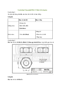 Công nghệ 8 Bài 3: Bản vẽ kĩ thuật - Chân trời sáng tạo