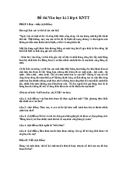 Đề thi học kì 2 Văn 6 Kết nối tri thức năm 2024 - Đề 2