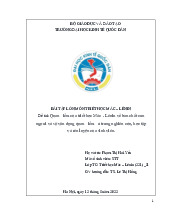 Quan điểm của triết học Mác - Lênin về bản chất conngười và sự vận dụng quan điểm đó trong nghiên cứu, học tậpvà rèn luyện của sinh viên | Bài tập lớn môn triết học mác - lênin