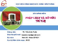 Bài giảng Chương 1. Những vấn đề cơ bản về Nhà nước và Pháp luật môn Pháp luật và sở hữu trí tuệ | Học viện Công Nghệ Bưu Chính Viễn Thông