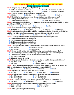 Trắc nghiệm KHTN 8 Kết nối tri thức bài 34 Hệ hô hấp ở người (có đáp án)