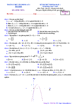 Đề thi thử Toán 10 THPTQG 2019 trường THPT Yên Phong 1 – Bắc Ninh lần 1