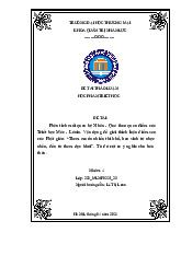 Phân tích mối quan hệ Nhân - Quả theo quan điểm của Triết học Mác - Lênin | Bài thảo luận Triết học Mác Lênin