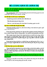 Đề cương Nội Dung Chi Tiết và Phân Tích môn Kinh tế chính trị | Trường đại học Mở Hà Nội