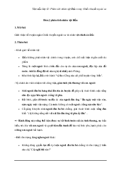 TOP 3 Mẫu Phân tích nhân vật Đẩu trong Chiếc thuyền ngoài xa | Văn mẫu 12