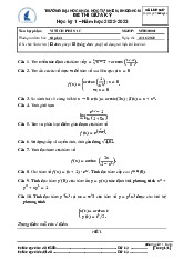 Đề thi giữa HKI học phần Vi tích phân 1C năm 2024 - 2025 | Trường Đại học Khoa học tự nhiên, Đại học Quốc gia Thành phố Hồ Chí Minh