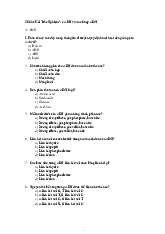 Top 50 câu hỏi trắc nghiệm về ADN và sao chép ADN - Đại học Y dược Thành phố Hồ Chí Minh