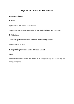 Giải Tiếng Anh 6 Unit 2: A Closer Look 1 |  Global Success