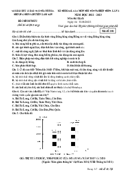 Đề thi thử THPT Quốc gia năm 2023 môn Địa trường THPT chuyên Lam Sơn, Thanh Hóa