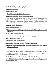 Câu hỏi và Giải thích về Thừa kế và Di chúc | Môn Pháp luật đại cương - Trường Cao đẳng Kỹ Thuật Đồng Nai