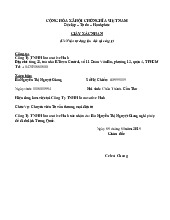 Giấy xác nhận Nhân sự đang làm việc ở công ty