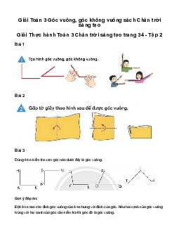 Giải Toán 3: Góc vuông, góc không vuông | Chân trời sáng tạo