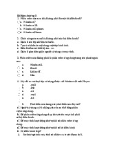 Bài tập chương 3 môn Tin học đại cương  | Học viện Nông nghiệp Việt Nam