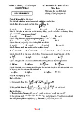 Đề Thi Thử Toán Vào 10 Phòng GD Vụ Bản 2025-2026 Lần 2 Có Đáp Án