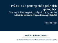 Chương 3. Phương pháp phổ phát xạ nguyên tử | Bài giảng môn Phân tích bằng công cụ | Đại học Bách khoa hà nội