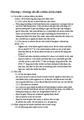 Lý thuyết Môn Tài chính tiền tệ | Đại học Cần Thơ