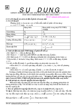Bài tập về hộp đen bấm máy tính