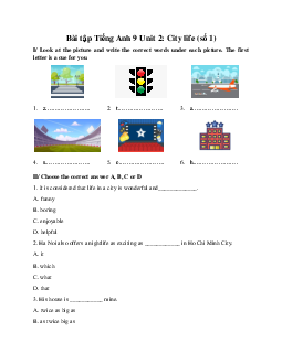 Ôn tập ngữ pháp Tiếng Anh 9 Unit 2 City life