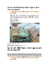 Vay lãi suất 2000 đồng/1 triệu/1 ngày có phải cho vay nặng lãi?