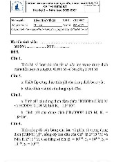 Đề thi giữa HKII học phần Hoá phân tích năm 2024 - 2025 | Trường Đại học Khoa học tự nhiên, Đại học Quốc gia Thành phố Hồ Chí Minh